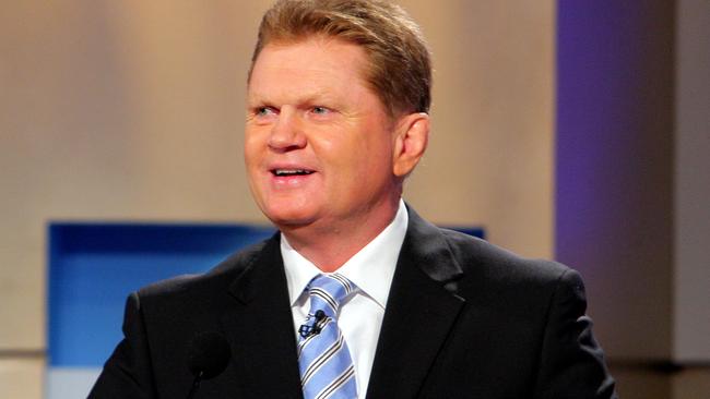 Paul Vautin (aka Fatty Vautin) on 2010 TV program 'The NRL Footy Show', being filmed live at Channel Nine's Willoughby studios in Sydney.