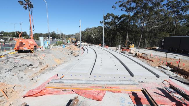 Light rail stage two being built Parkwood. Photo by Richard Gosling