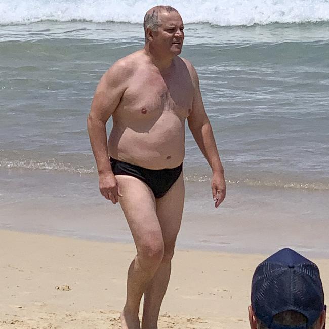 Mr Morrison pictured at the beach in 2019. Picture: Media-mode.com