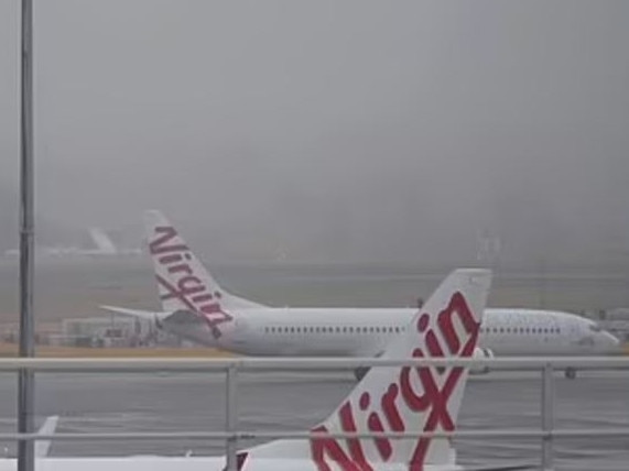 The heavy fog has grounded multiple flights.