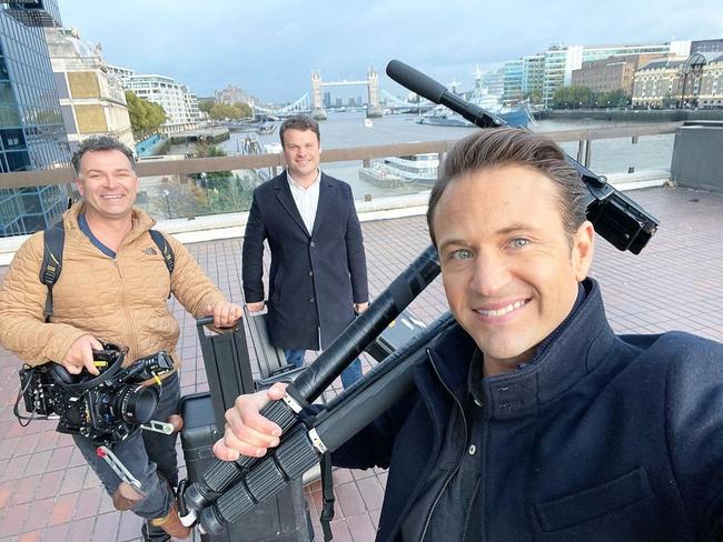 Matt Doran on set in London ahead of the Adele interview.