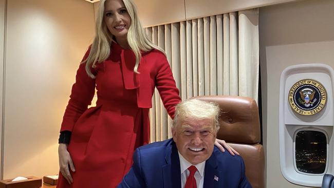 Donald Trump and Ivanka Trump night before election day. Picture: Ivanka Trump/Twitter