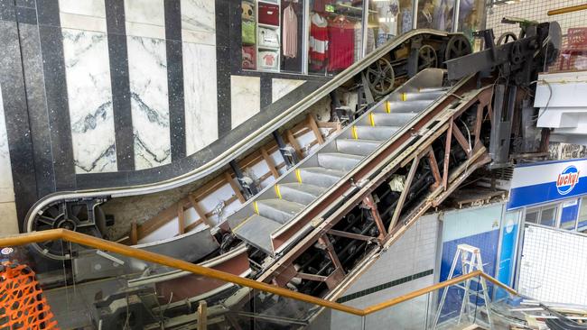 The escalator has been closed for repairs. Picture: Richard Walker