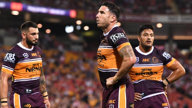 Brisbane were slammed by Anthony Seibold following the loss to the Dragons. (AAP Image/Dave Hunt) 