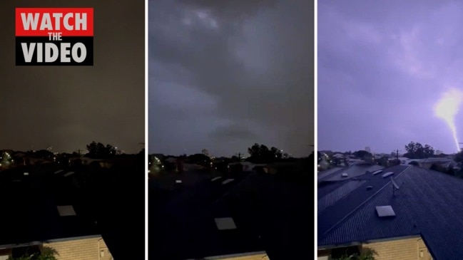 Lightning storm hit Brisbane