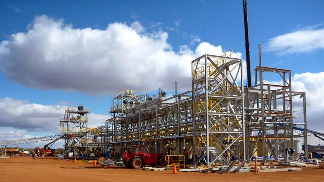 The concentration plant for rare earth ore near the Mount Weld mine in Western Australia.