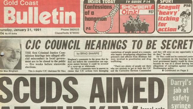 Gold Coast History: Gold Coast Bulletin 1991, January 31. Front page.