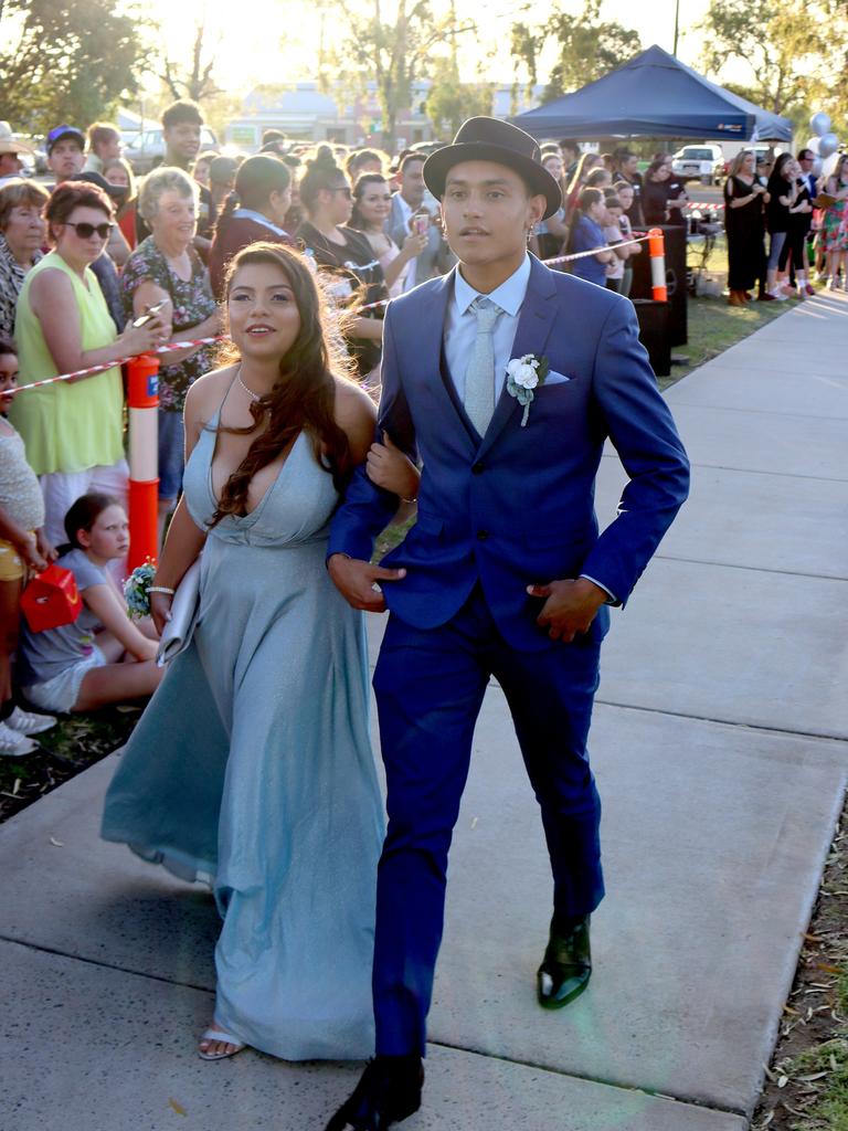 Klayton Andre Pereira Dos Santos Souuza and partner Victoria De Lima. Oakey State High School formal. Photo Sean Federoff