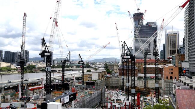 Star Entertainment’s Queen’s Wharf development in Brisbane CBD. Picture: AAP / David Clark.