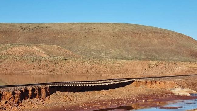 Woomera Railway lines. Picture: Damien Butler