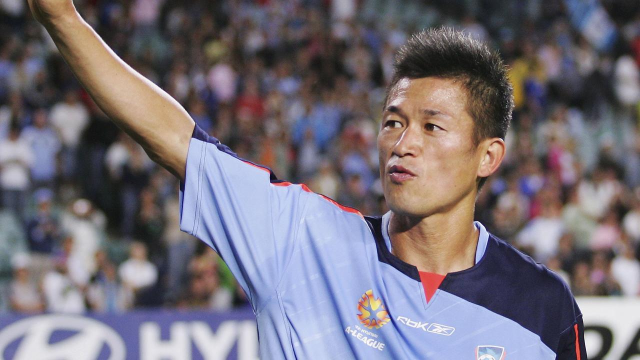 Kazuyoshi Miura playing with Sydney FC in 2005.