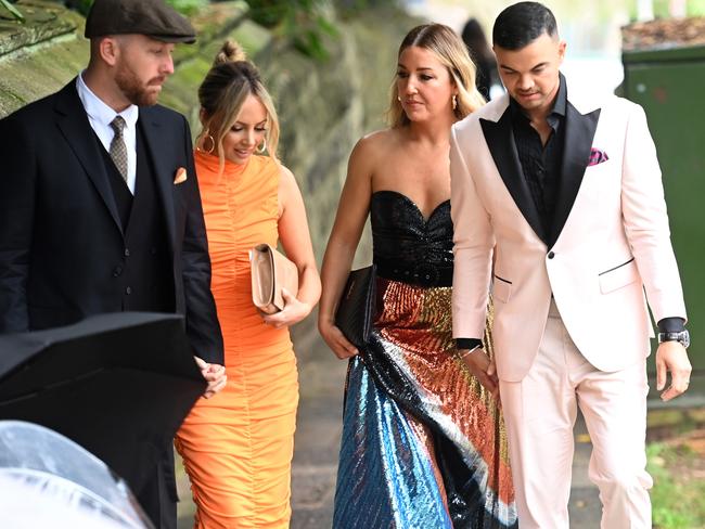 Among the celebrity guests were singer Samantha Jade and husband Pat Handlin and Guy Sebastian and his wife Jules. Picture: NCA NewsWire/Jeremy Piper