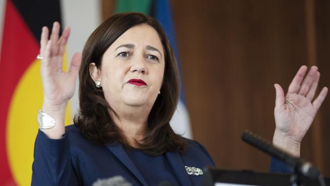 Queensland Premier Annastacia Palaszczuk in Brisbane on Monday. Picture: AAP