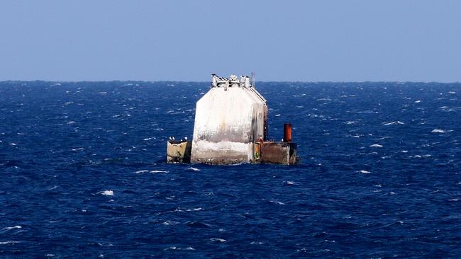 The Oceanlinx wave generator sunk about 1 kilometre off Carrickalinga. Picture: Dylan Coker