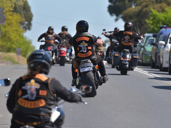 The Bandidos on their recent run in Ballarat.