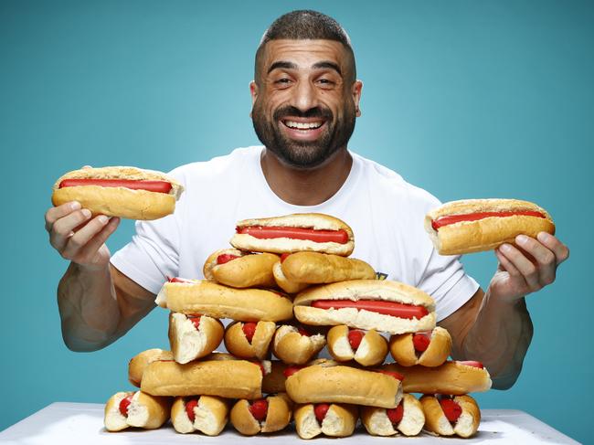 Competitive eater James Webb travels to the US and often beats the Americans at eating tournaments. Picture: Richard Dobson