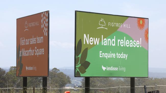 Lendlease in late 2023 planned to contact about 450 customers telling them there was still no time frame on when their homes would be built near Macarthur. Picture: Jonathan Ng