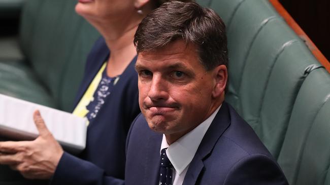 Energy Minister Angus Taylor during Question Time in the House of Representatives Chamber at Parliament House in Canberra. Picture Kym Smith