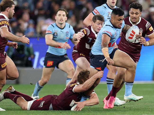 Spencer Leniu was tremendous for the Blues in this year’s Origin series. Picture: Getty Images