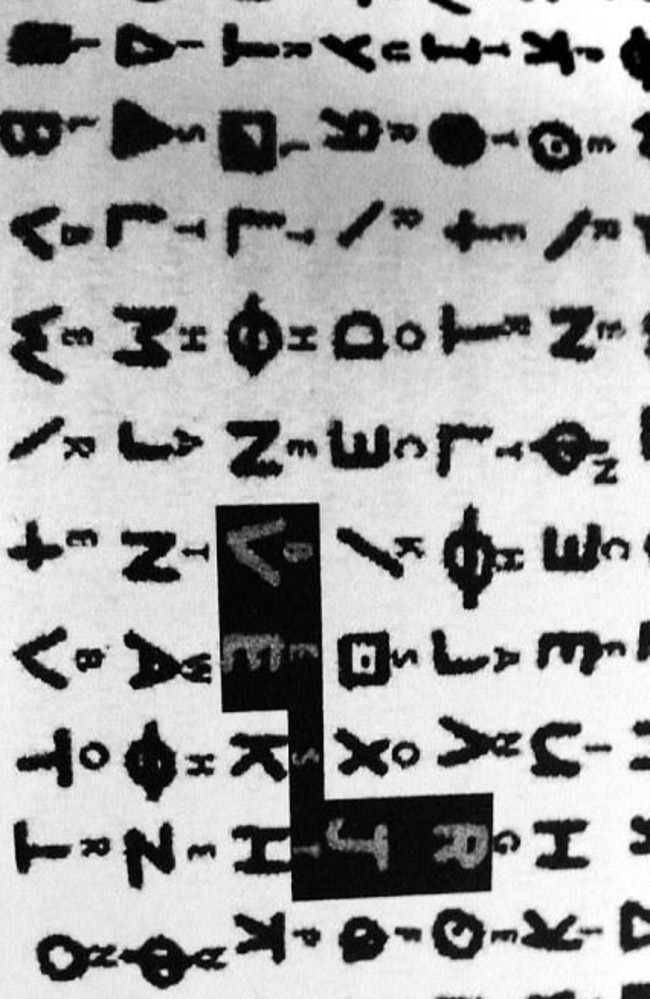 The Zodiac killer was known for sending cryptic messages about details of the murders he committed. Source: Supplied