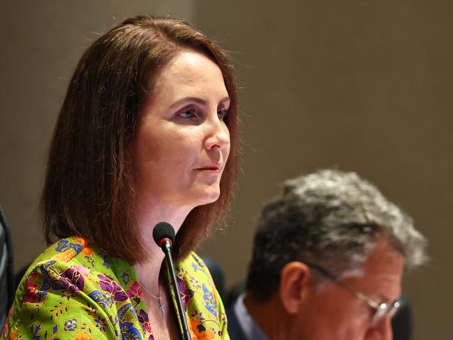 Cairns Regional Council Mayor Amy Eden chairs an ordinary meeting at the council chambers. Picture: Brendan Radke