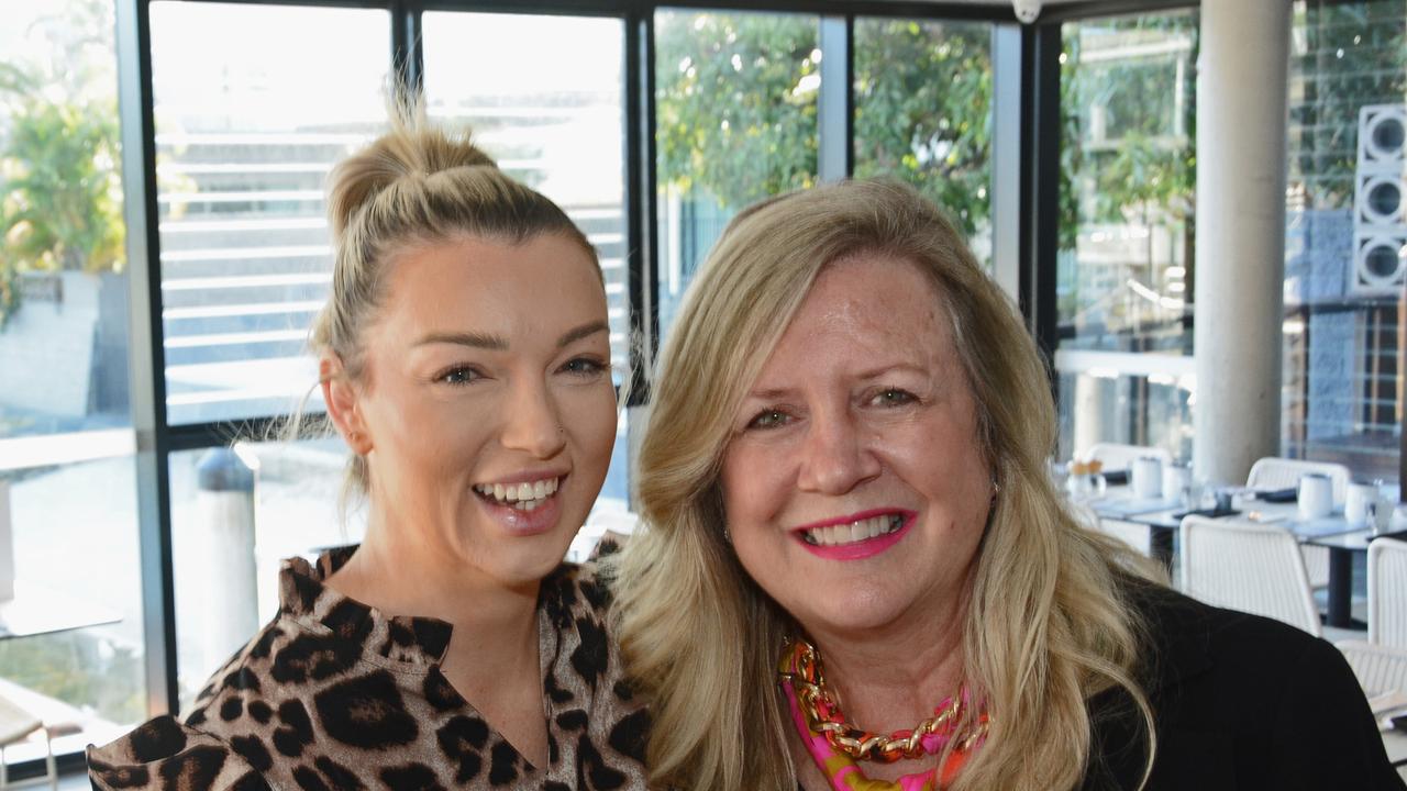 Lauren Gorton and Karen Phillips at Early Risers Gold Coast Women in Business breakfast at Edgewater Dining, Isle of Capri. Pic: Regina King