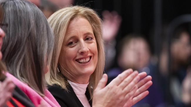 Katy Gallagher said she want to “speed further progress” on closing the wage gap. Picture: NCA NewsWire/Martin Ollman