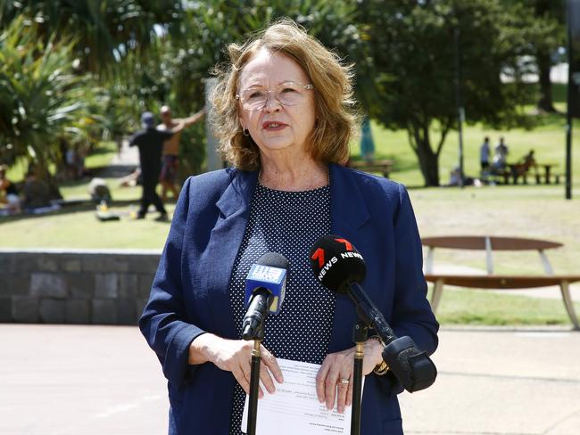 Gold Coast events CEO Jan McCormick during the launch of the 2023 Gold Coast Open surfing event. Picture: Tertius Pickard