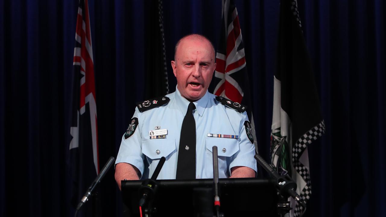 Acting AFP Commissioner Neil Gaughan at a press conference at AFP headquarters in Canberra. Picture: Kym Smith