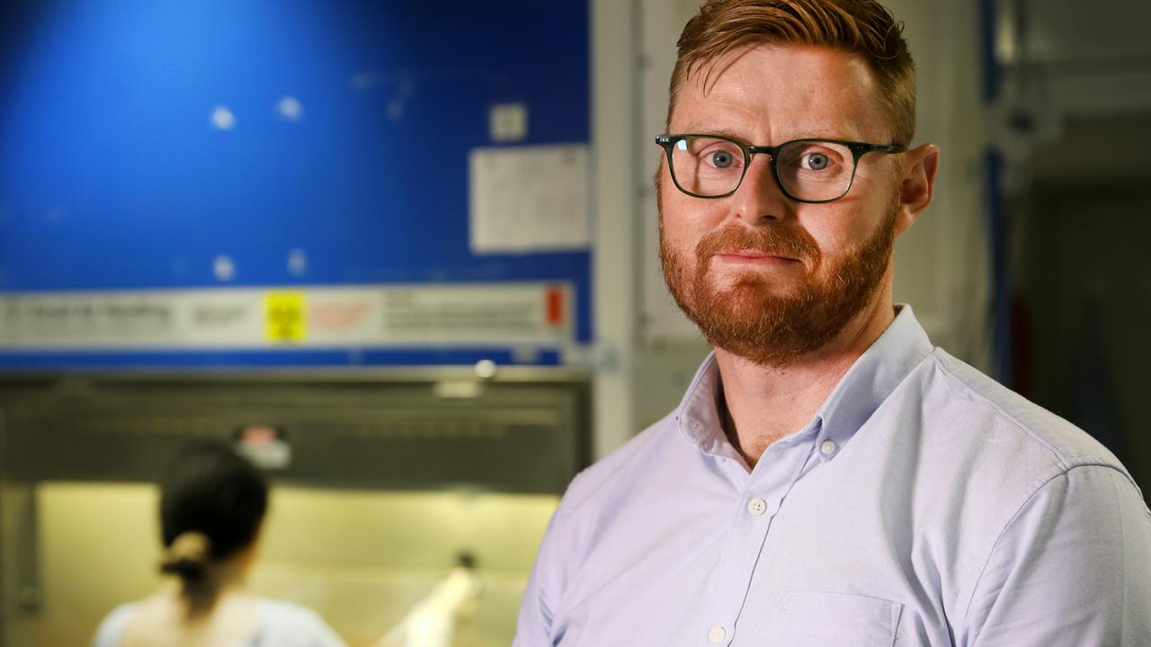 Dr Matt Dun at work at the Hunter Medical Research Institute.