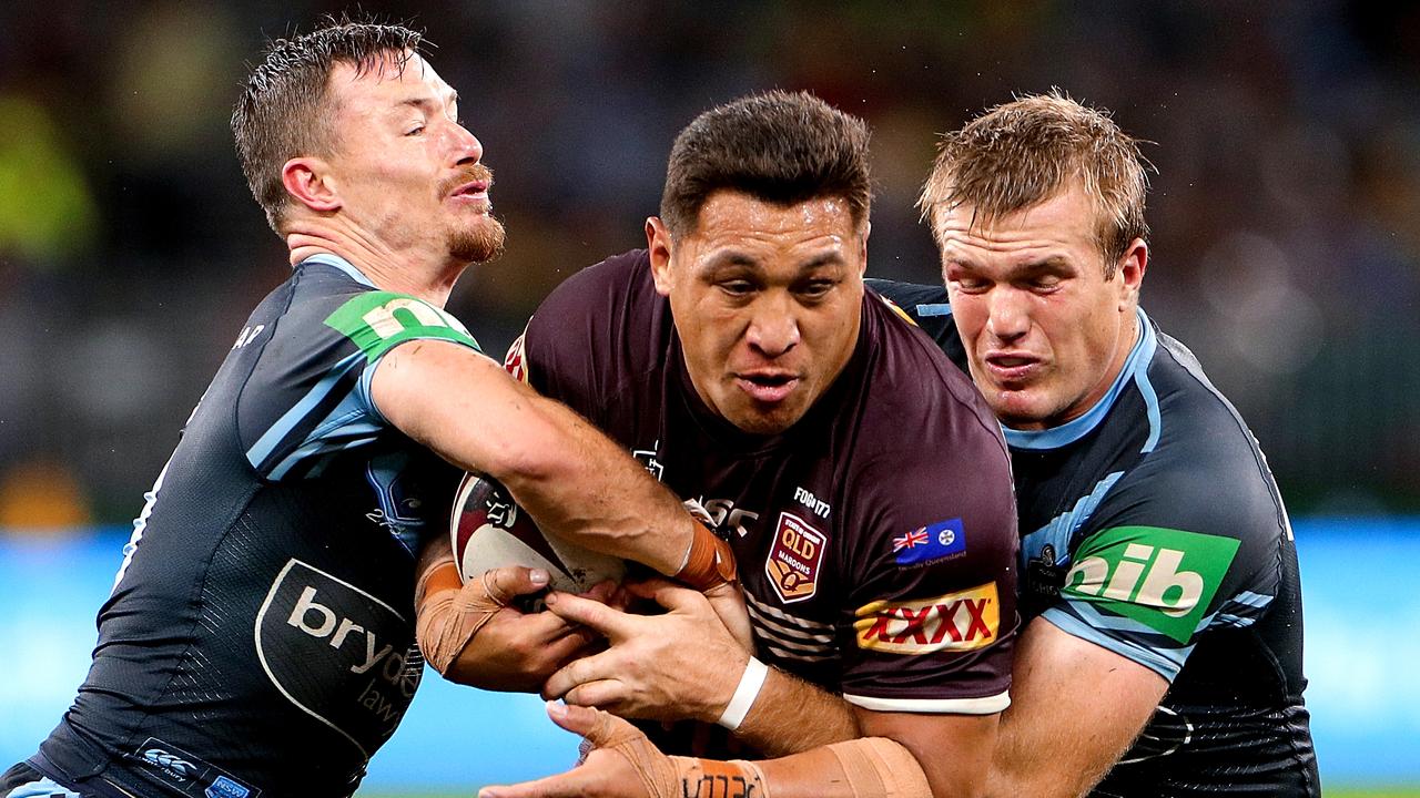 Josh Papalii of the Maroons in Origin II