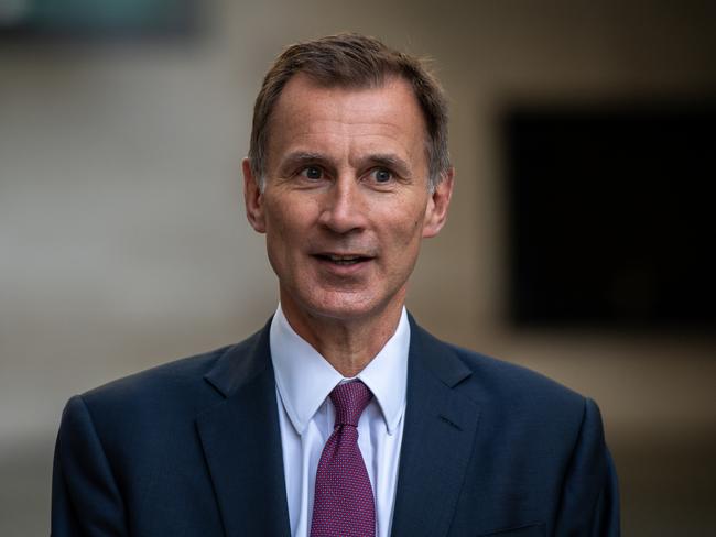 New Chancellor of the Exchequer, Jeremy Hunt, on Saturday in a TV interview. Picture: Getty Images