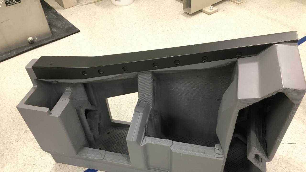 A 3D printed prototype section of the F-35 training simulator. Picture: Lockheed Martin