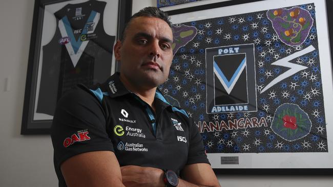 Port Adelaide Aboriginal programs director and former Woodville basketball star Paul Vandenbergh. Picture: Sarah Reed