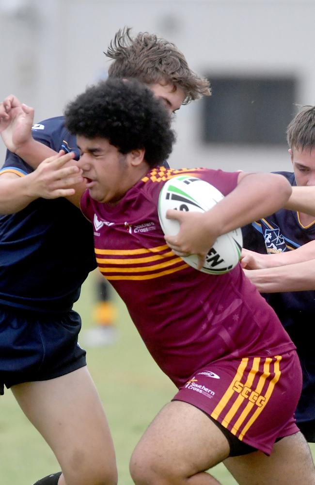Round 4 of the Townsville Blackhawks Schoolboy Trophy. Ryan Catholic College against Southern Cross Catholic College at Ryan Catholic College. Picture: Evan Morgan