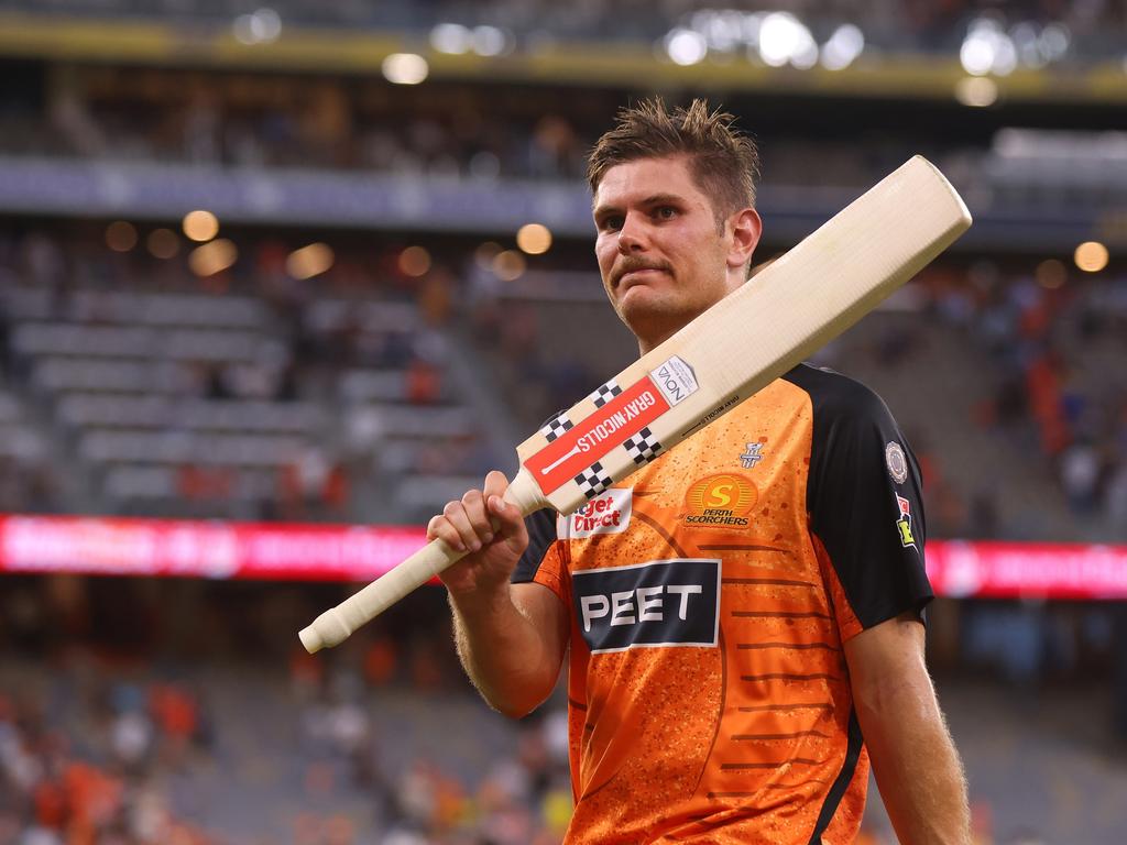 Western Australian Aaron Hardie has batted predominantly in the middle order but could be a left-field opening replacement in years to come. Picture: James Worsfold/Getty Images