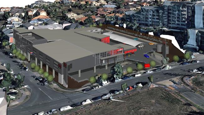 Artist impression of the new Coles shopping centre proposed for Varsity Lakes.