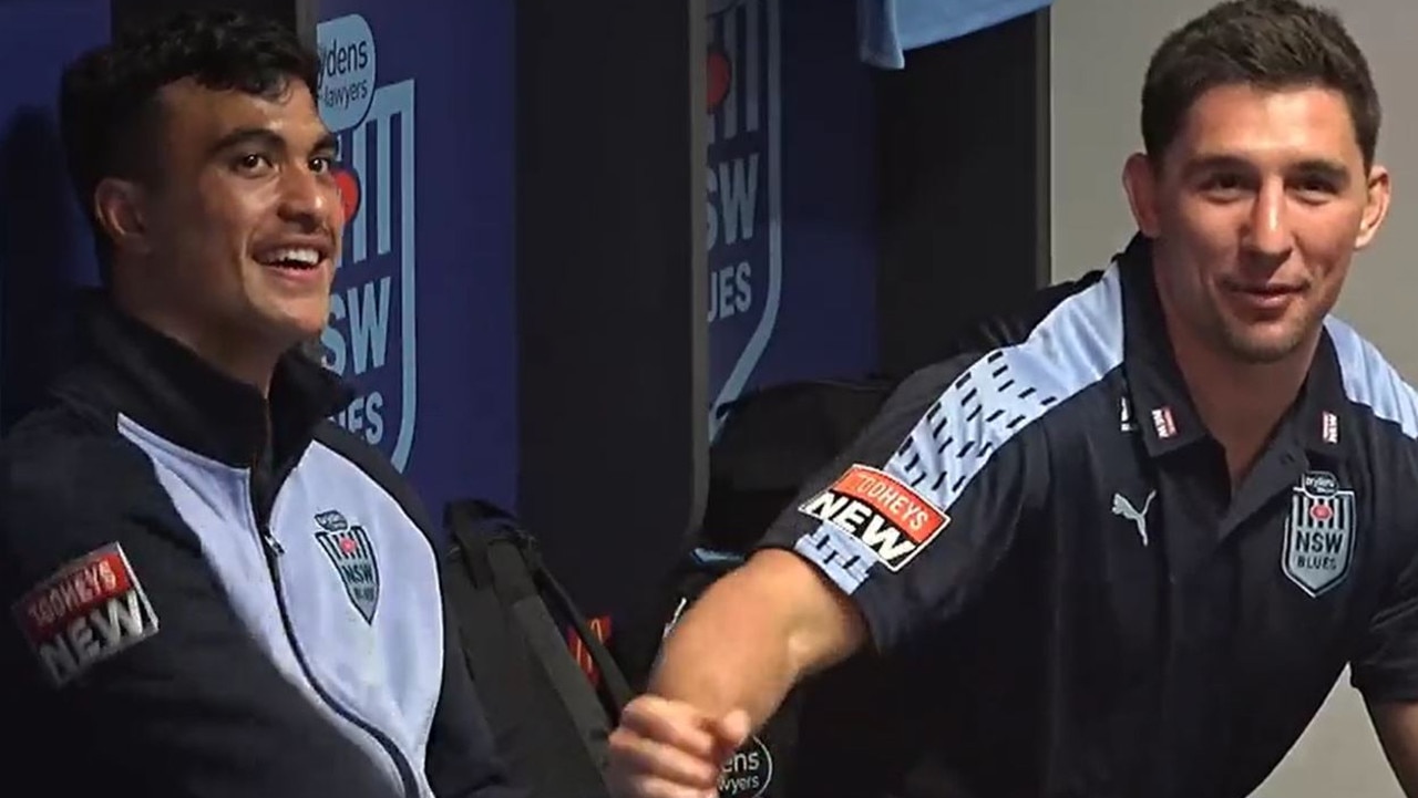 Victor Radley was his cheeky self in the NSW sheds. Photo: 9Now.