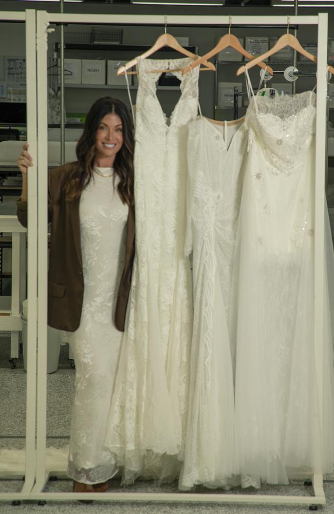 Megan Ziems, creator and founder of Grace Love Lace, Burleigh-born international bridal label which is about to launch its newest collection. Picture: Glenn Campbell