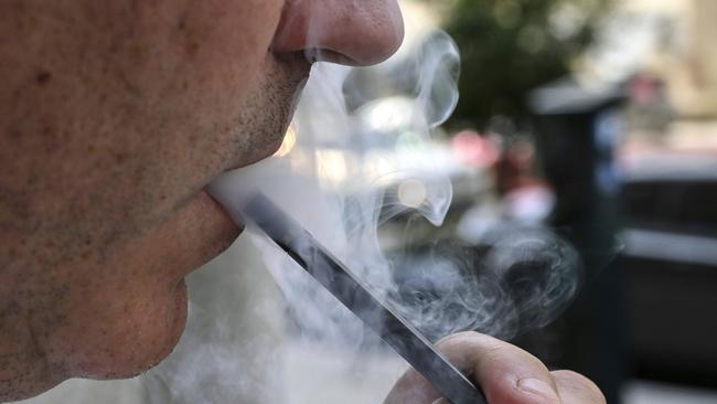 A man vaping in the US: Picture: Eva Hambach/AFP.