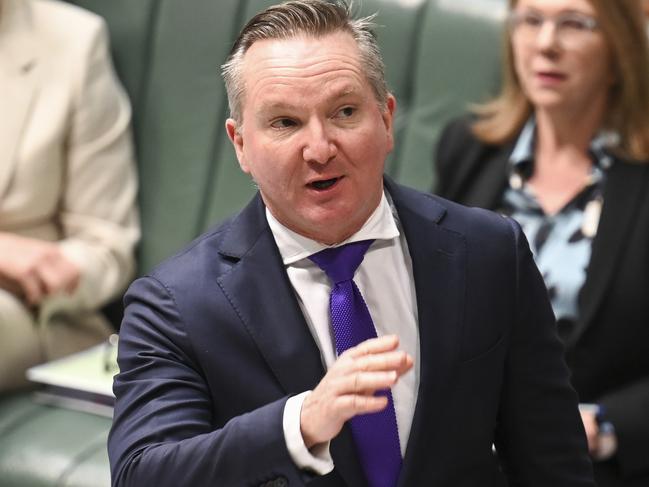 CANBERRA, Australia, NewsWire Photos. May 14, 2024: Minister for Climate Change and Energy, Chris Bowen during Question Time at Parliament House in Canberra. Picture: NCA NewsWire / Martin Ollman