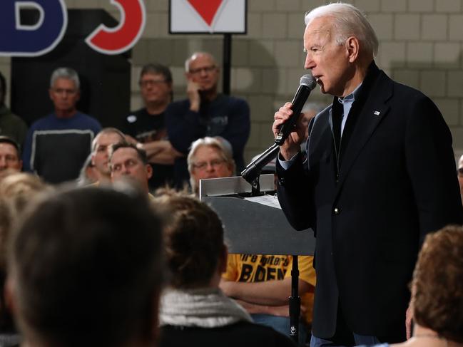 Democratic presidential candidate Joe Biden, who is also running for president. Picture: Chip Somodevilla/Getty