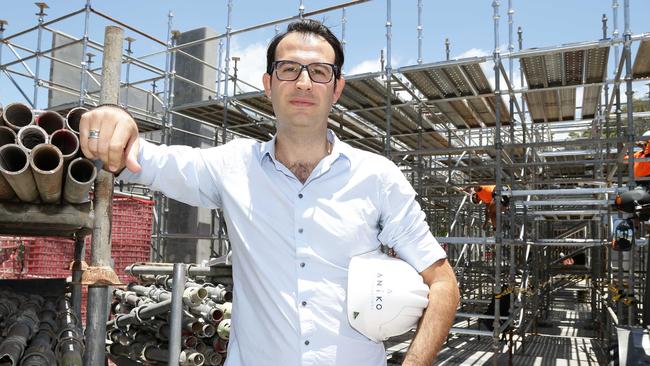 George Mastrocostas at his development at 372 Marine Parade in Labrador on the Gold Coast. Photo: Tertius Pickard