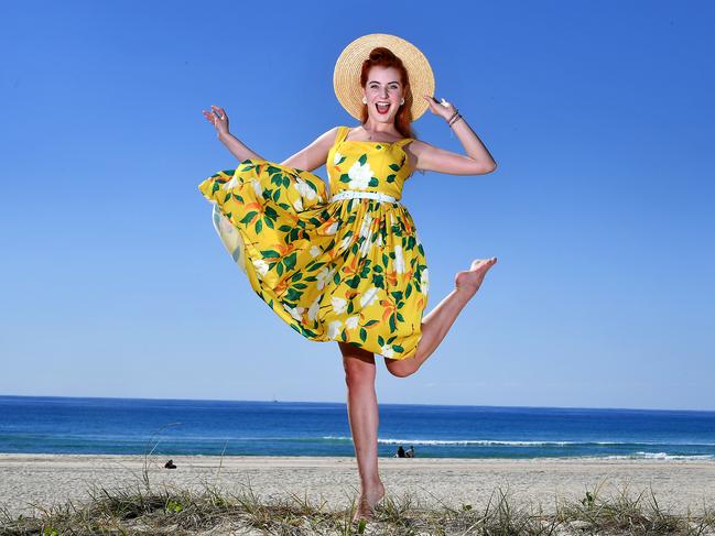 Miss Mon Mon has competed at pin-up competitions across the country and represented Australia internationally. Picture: John Gass.