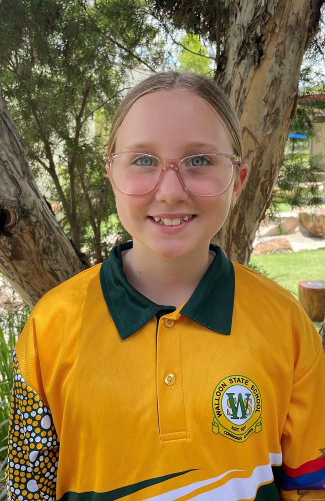 Mataya, Walloon State School captain, Picture: Contributed