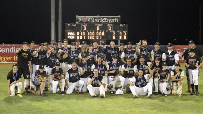 The victorious Penrith Baseball Club. Photo: Mellannie Harris.