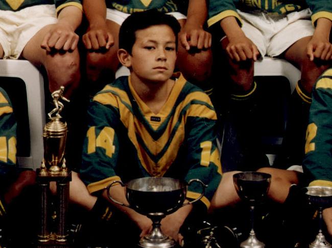 A young Sonny Bill Williams after winning an under-13s grand final with Marist in Auckland in 1986.