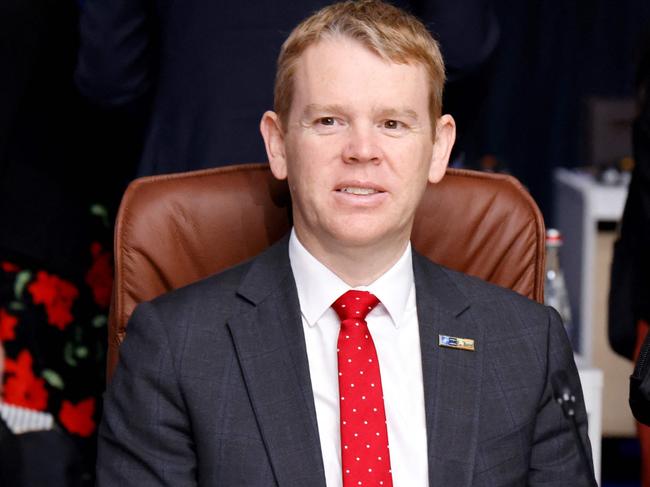 New Zealand's Prime Minister Chris Hipkins waits before the start of a meeting with NATO's Indo-Pacific partners during the NATO summit, in Vilnius on July 12, 2023. NATO leaders dashed Ukrainian leader's hopes for a clear timeline to join the alliance, saying they would offer an invite to become a member only when "conditions are met". (Photo by Ludovic MARIN / POOL / AFP) / SOLELY FOR SIPA