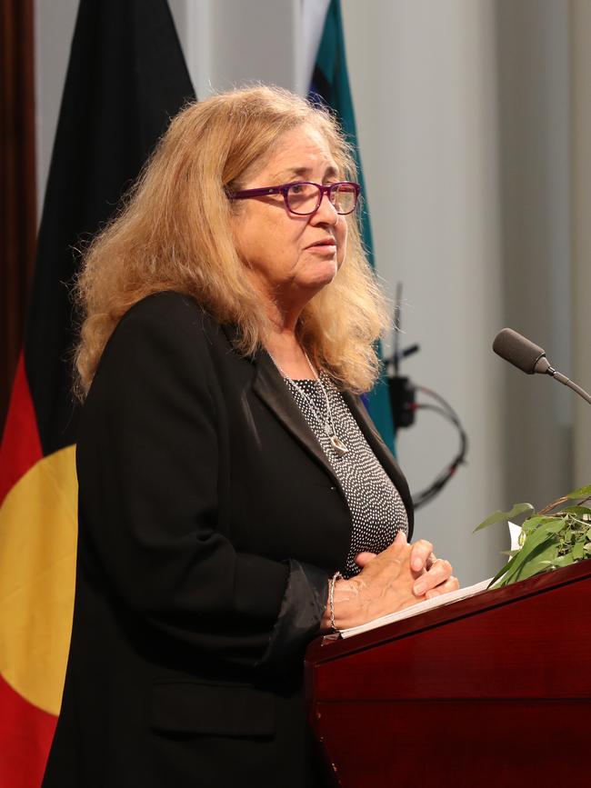 Aunty Joy Murphy Wandin was upset after being prevented from delivering a Welcome to Country. Picture: AAP Image/David Crosling