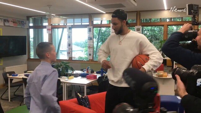 Ben Simmons meets fan